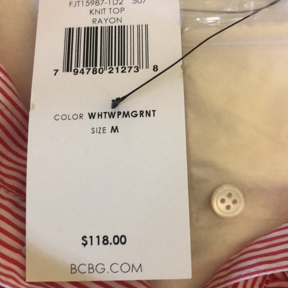 BCBG MAXAZRIA White Long Sleeve Shirt M NWT - Picture 10 of 15